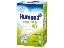 HUMANA Folgemilch 3 + PREBIOTIK pieno mišinys kūdikiams nuo 10mėn, neto masė 500g