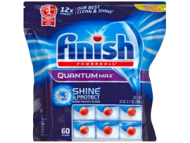 Indaplovių tabletės FINISH POWERBALL Shine&Protect QUANTUM MAX, 60 vnt.