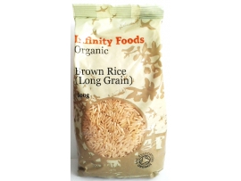 INFINITY FOODS ekologiški ilgagrūdžiai rudieji ryžiai,500g