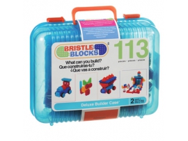 Išmanusis konstruktorius mėlyname lagaminėlyje, 113 det., vaikams nuo 2 metų BRISTLE BLOCKS (3072ZBR)