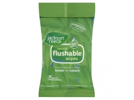 JACKSON REECE Natural Flushable drėgnos kelioninės servetėlės, 10 vnt.