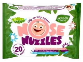 JACKSON REECE Nose Nuzzles drėgnos bekvapės servetėlės vaikų nosytėms, 20 vnt.