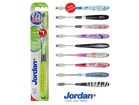 JORDAN Individual Clean Soft dantų šepetėlis, didele galvute, minkštas, 1  vnt | Foxshop.lt