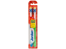 JORDAN Total Clean dantų šepetėliai - 2 už 1 kainą, minkšti