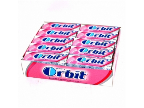 Kramtomoji guma ORBIT Bubblemint, 14g | Foxshop.lt