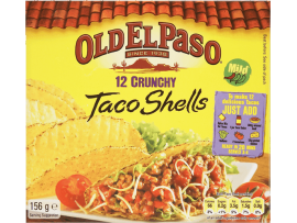 KUKURŪZŲ paplotėliai Taco Shells OldElPaso, 156g, 12vnt.