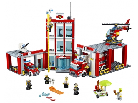 LEGO City Fire Gaisrinės stotis, 6-12 m. vaikams (60110) | Foxshop.lt