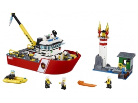 LEGO City Fire Ugniagesių laivas, 6-12 m. vaikams (60109)