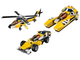 LEGO Creator Geltonieji lenktynininkai 3in1, 7-12 metų vaikams (31023)
