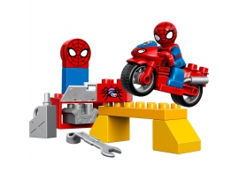 LEGO DUPLO Super Heroes Žmogaus voro tinklinių dviračių dirbtuvė, 2-5 m. vaikams (10607)