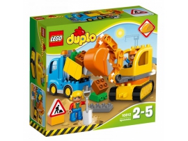 LEGO DUPLO Town Sunkvežimis ir vikšrinis ekskavatorius, 2-5 m. vaikams (10812)