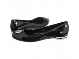 Lemon Jelly Czarne Viktoria 01 Black/White (LJ2-a) bateliai