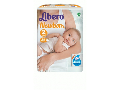 LIBERO Newborn sauskelnės, 2 dydis (3-6kg), 88 vnt. | Foxshop.lt