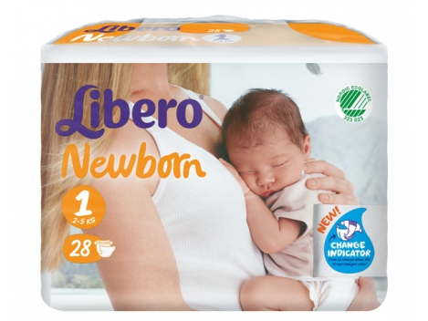 LIBERO Newborn sauskelnės, 1 dydis (2-5 kg), 28 vnt. | Foxshop.lt