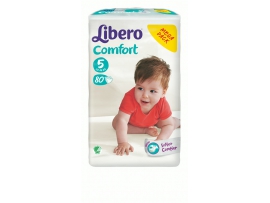 LIBERO Comfort Fit sauskelnės, 5 dydis (10-16 kg), 80 vnt.