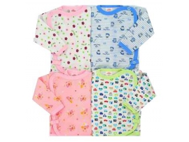 Makoma medvilniniai marškinėliai kūdikiams ilgomis rankovėmis, 68 dydis (0011)