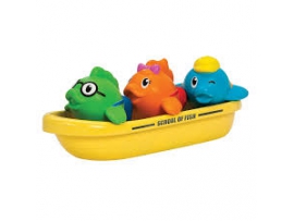 Maudynių žaisliukas Žuviukų mokykla su piltuvėliu, mažyliams nuo12 mėn., Munchkin (012002)