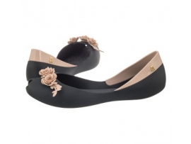 Melissa Flower Queen AD 31662/51496 Black/Beige (ML12-b) bateliai