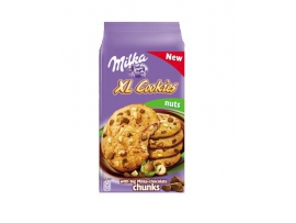Milka XL Cookies Nuts sausainiai su lazdyno riešutais ir milka sokoladu,184g.