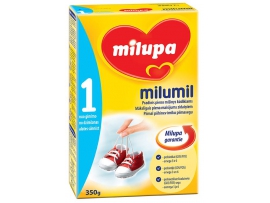 MILUPA Milumil 1 pradinio maitinimo pieno mišinys kūdikiams nuo gimimo, grynasis kiekis 350 g