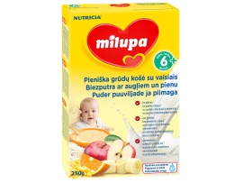 MILUPA pieniška grūdų košė su vaisiais nuo 6mėn., 250g