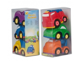Mini automobiliukai Eddy Toys, 3 vnt., vaikams nuo 3 m. (53716)
