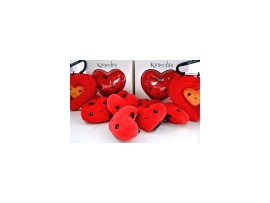 Minkštas žaislas „Širdelė lizdelyje“ su jausmais ir knygele