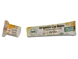 MINKŠTINANTIS lūpų balzamas su vanilės eteriniais aliejais Organic Essence, 6 g