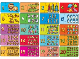 Mokomoji dėlionė Rask ir suskaičiuok 20 variantų x 2 detalės nuo 3 m. vaikams ORCHARD TOYS (219)