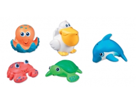 MUNCHKIN žaisliukai voniai SEA SQUIRTS 5 vnt, vaikams nuo 9 mėn. (11102)