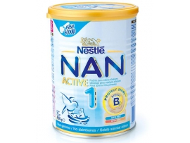 NAN 1 Pro (Active) L.B pradinis pieno mišinys kūdikiams nuo gimimo iki 6 mėnesių, 400g