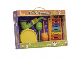 NATURA MUSIC Muzikos rinkinys-ksilofonas, būgnas, saksofonas, nuo 36+ mėn (220)