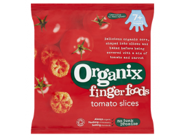 ORGANIX Finger Foods ekologiškas grūdų užkandis su pomidorais ir morkomis nuo 7mėn. 20g