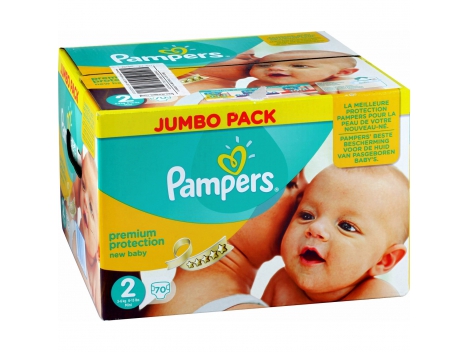 PAMPERS New Baby sauskelnės 2 dydis (3-6kg), JUMBO pack, 70 vnt | Foxshop.lt