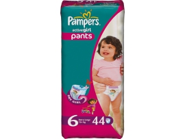PAMPERS Active Girl sauskelnės-kelnaitės 6 extra large (16+ kg) JUMBO Pack 44vnt.