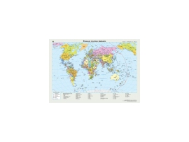Pasaulio politinis ir gamtinis žemėlapis (dvipusis, laminuotas)