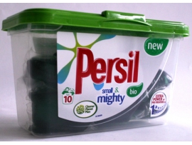 PERSIL Small & Mighty Bio skalbimo kapsulės, 10 kapsulių, 10 skalbimų, 420 g