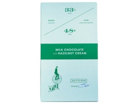 Pieninis šokoladas SU LAZDYNO RIEŠUTAIS 33%, Naive, 70g