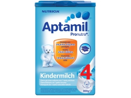 Pieno mišinys APTAMIL Kindermilch 3 su PRONUTRA+, VAIKAMS NUO 1 METŲ, neto masė 800 g (buvęs Nr.4)