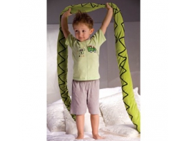 Piżamka chłopięca Samuel 2973 szaro-zielona pižama
