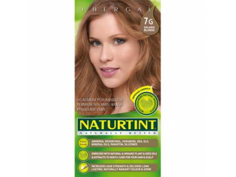 Plaukų dažai ilgalaikiai BE AMONIAKO 7G šviesi aukso Naturtint Naturally  Better , 165 ml | Foxshop.lt