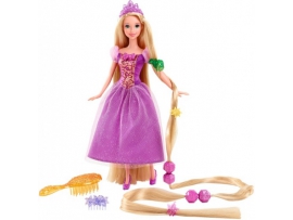 Princesė Rapunzelė su stebuklinga PLAUKŲ SRUOGA, vaikams nuo 3 m. Disney Princess (CJP12)