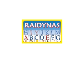 Raidynas (rinkinį sudaro: dėžutė, 70 raidžių su iliustracijomis kortelės)