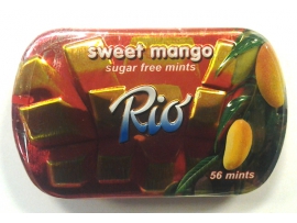 RIVO SWEET MANGO becukrės saldžiųjų mangų skonio mėtinės pastilės 14g