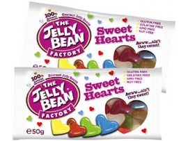 Saldainiai Jelly Bean Sweet Hearts, 50g