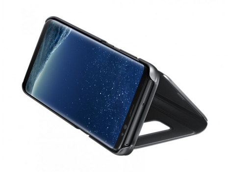 Samsung Galaxy S8 Clear View Black telefono dėklas | Foxshop.lt