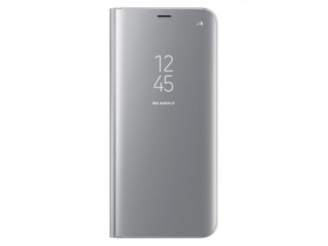 Samsung Galaxy S8+ Clear View Silver telefono dėklas | Foxshop.lt