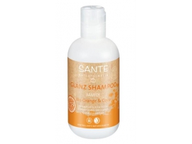 SANTE šampūnas su kokosu pienu ir apelsinais plaukams suteikiantis apimties ir blizgesio, 200ml