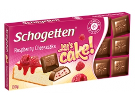 Šokoladas su aviečių kremo įdaru Schogetten Cake, 100g
