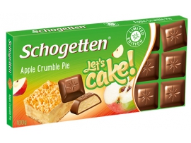 Šokoladas su obuolių kremo įdaru Schogetten Cake, 100g